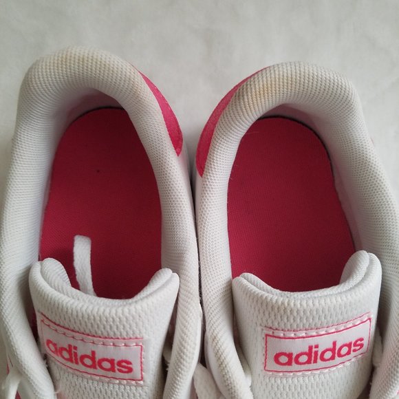 ADIDAS GRAND COURT SHOES White/Glitter Pink sz 7 - Picture 4 of 5